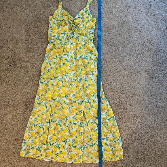 Code Mode Dresses & Skirts - *LEMON Midi Dress w/ POCKETS*|| XS || Adjustable Straps || Fully Lined || EUC